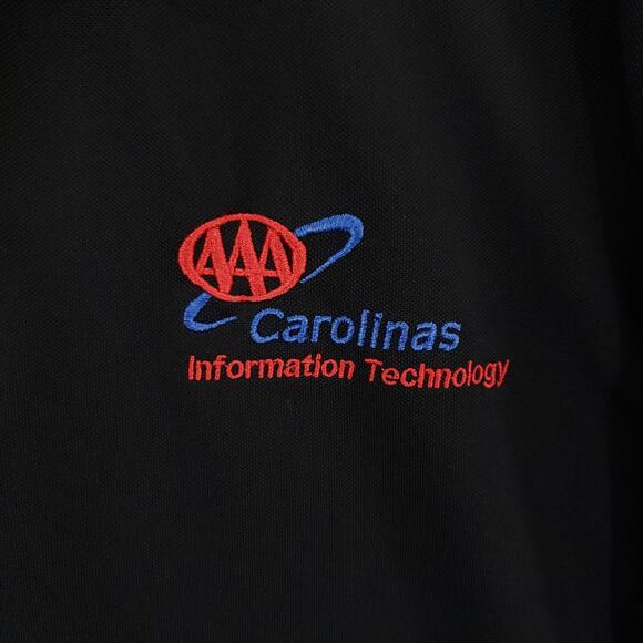 AAA Polo Mens Extra Large Black Carolinas Information Technology Golf Pullover - Picture 4 of 9